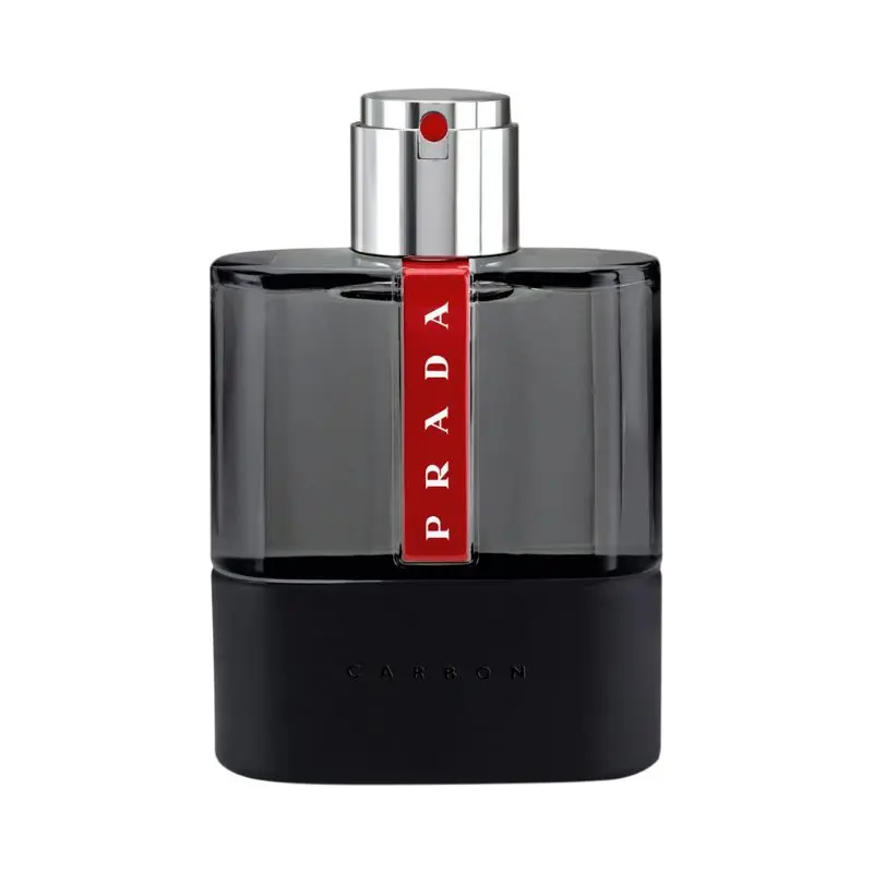 Frasco do perfume masculino importado Luna Rossa Carbon, de Prada.