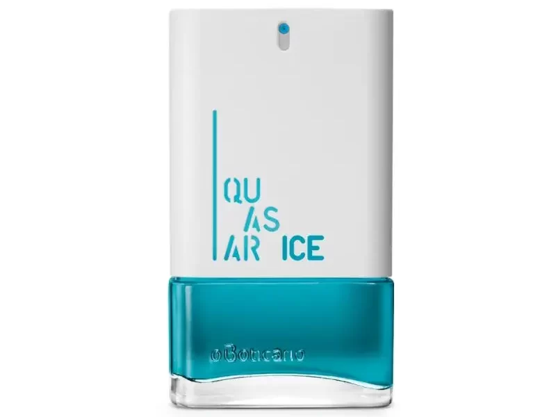 Frasco do perfume masculino Quasar Ice.