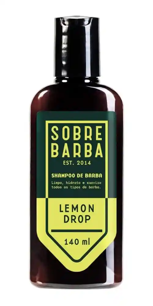 Shampoo para barba Sobre Barba Lemon Drop. Um ótimo produto para limpar e evitar a coceira na barba.