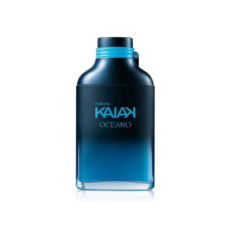 Frasco do Kaiak Oceano, da Natura. Um dos melhores perfumes masculinos nacionais para usar no calor do verão.