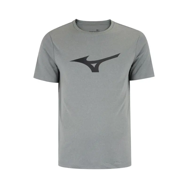 Camiseta Run Spark Mizuno na cor cinza.