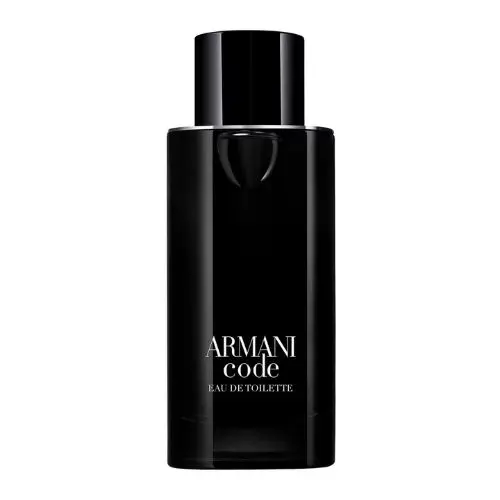 Frasco do perfume masculino Armani Code, de Giorgio Armani.