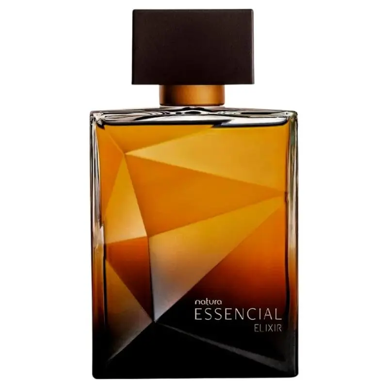 Frasco do perfume masculino nacional Essencial Elixir, da Natura.