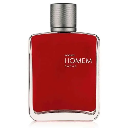Frasco do Homem Sagaz, da Natura. Um dos perfumes masculinos mais sedutores da linha.