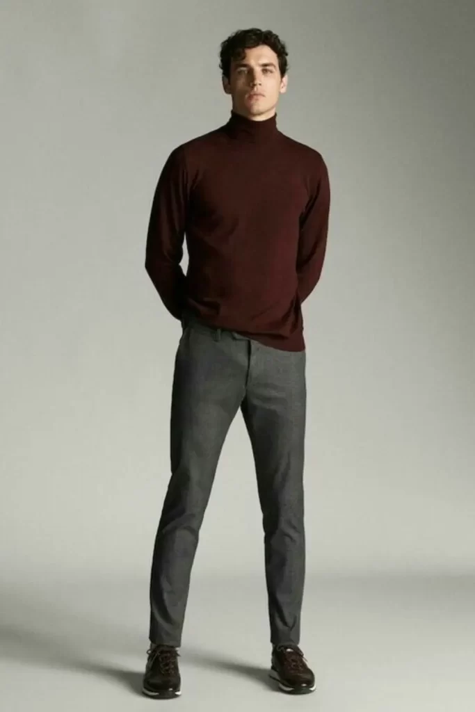 Homem vestido no estilo elegante.