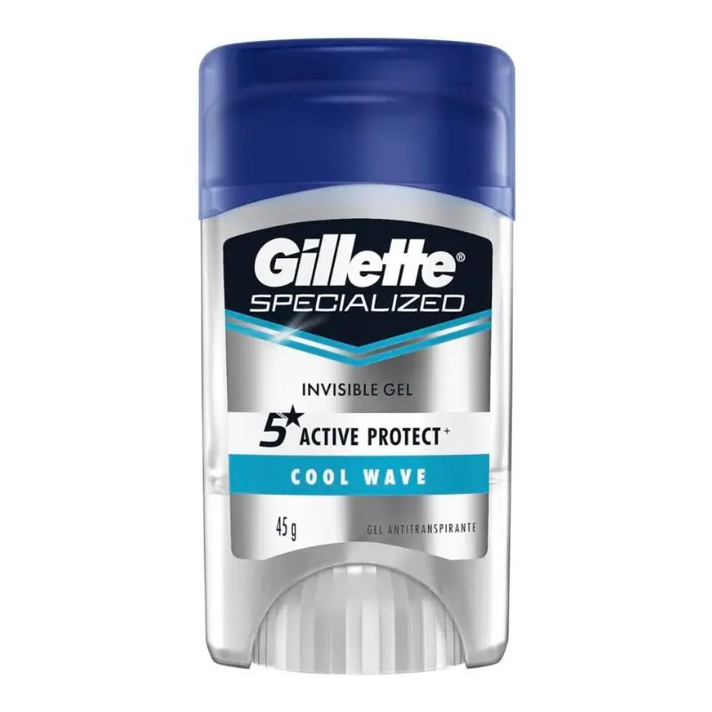 Desodorante masculino em gel Gillette Specialized Cool Wave.