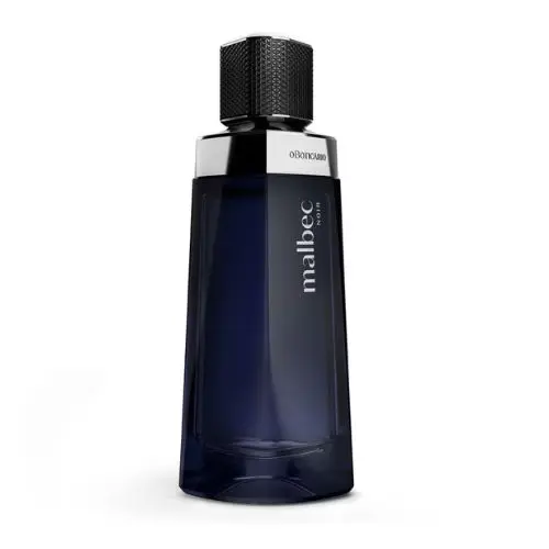 Frasco do perfume masculino Malbec Noir, do Boticário.